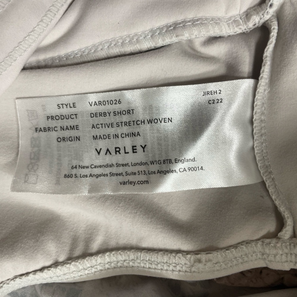 Varley “Derby” Snakeskin Print Gym Running Shorts (AA) - Picture 14 of 15